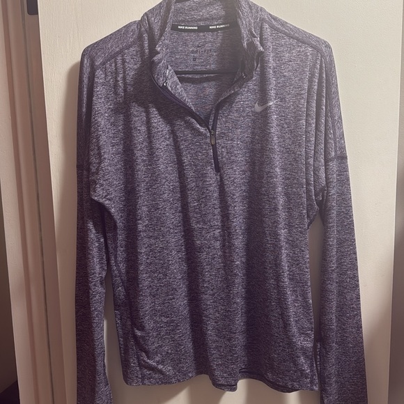 Nike Women’s Dri-FIT Running Quarter Zip - Purple Heathered - Size Medium - Picture 2 of 4